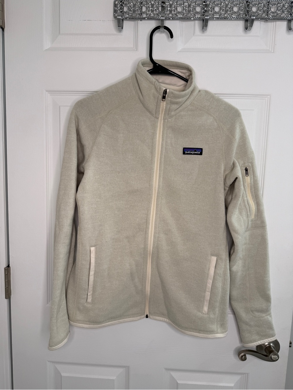 Patagonia Women’s Better Sweater Jacket Small Ivory Cream Full Zip Fleece